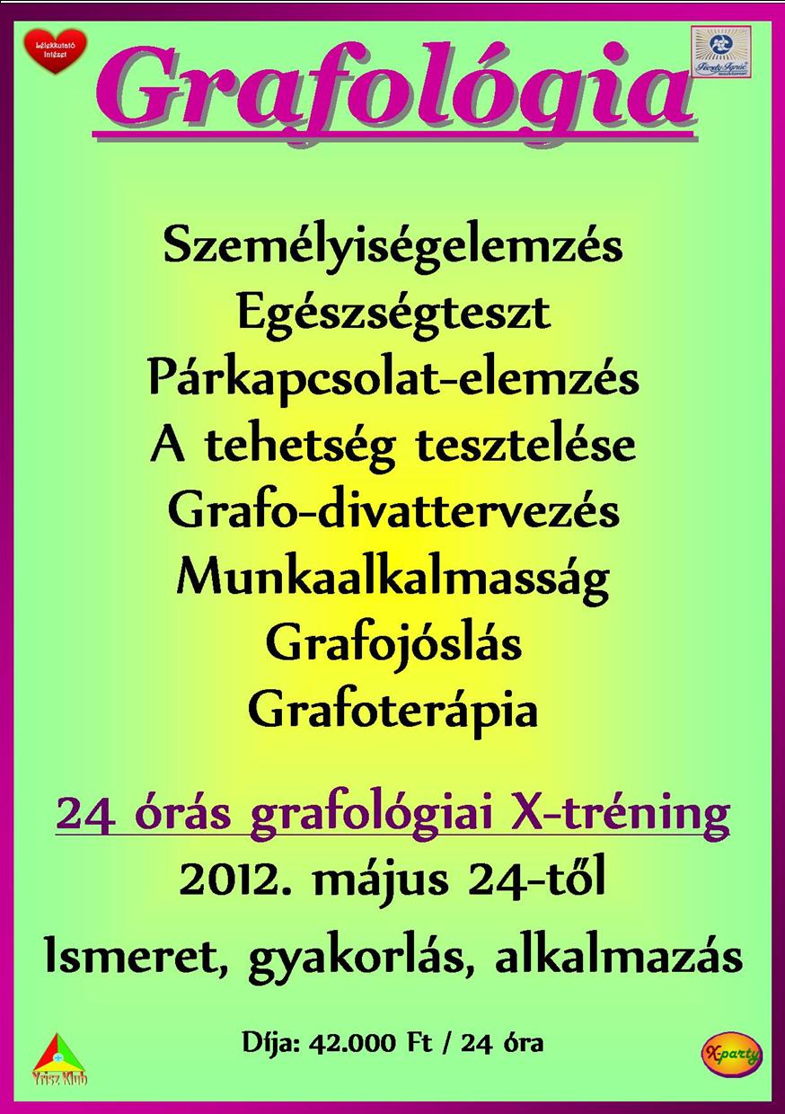 Grafol&oacute;giai szolg&aacute;ltat&aacute;sok, tanfolyamok